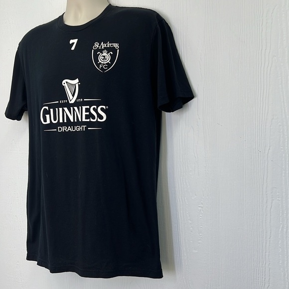Next Level - Guinness St Andrew’s Tavern Graphic Black And White T Shirt Large - Picture 5 of 10